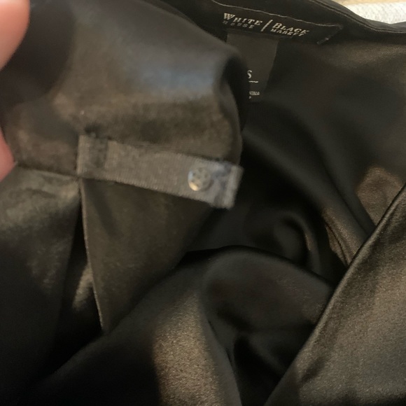 Black Silk Charmeuse Drape Neck Dress - Picture 5 of 8